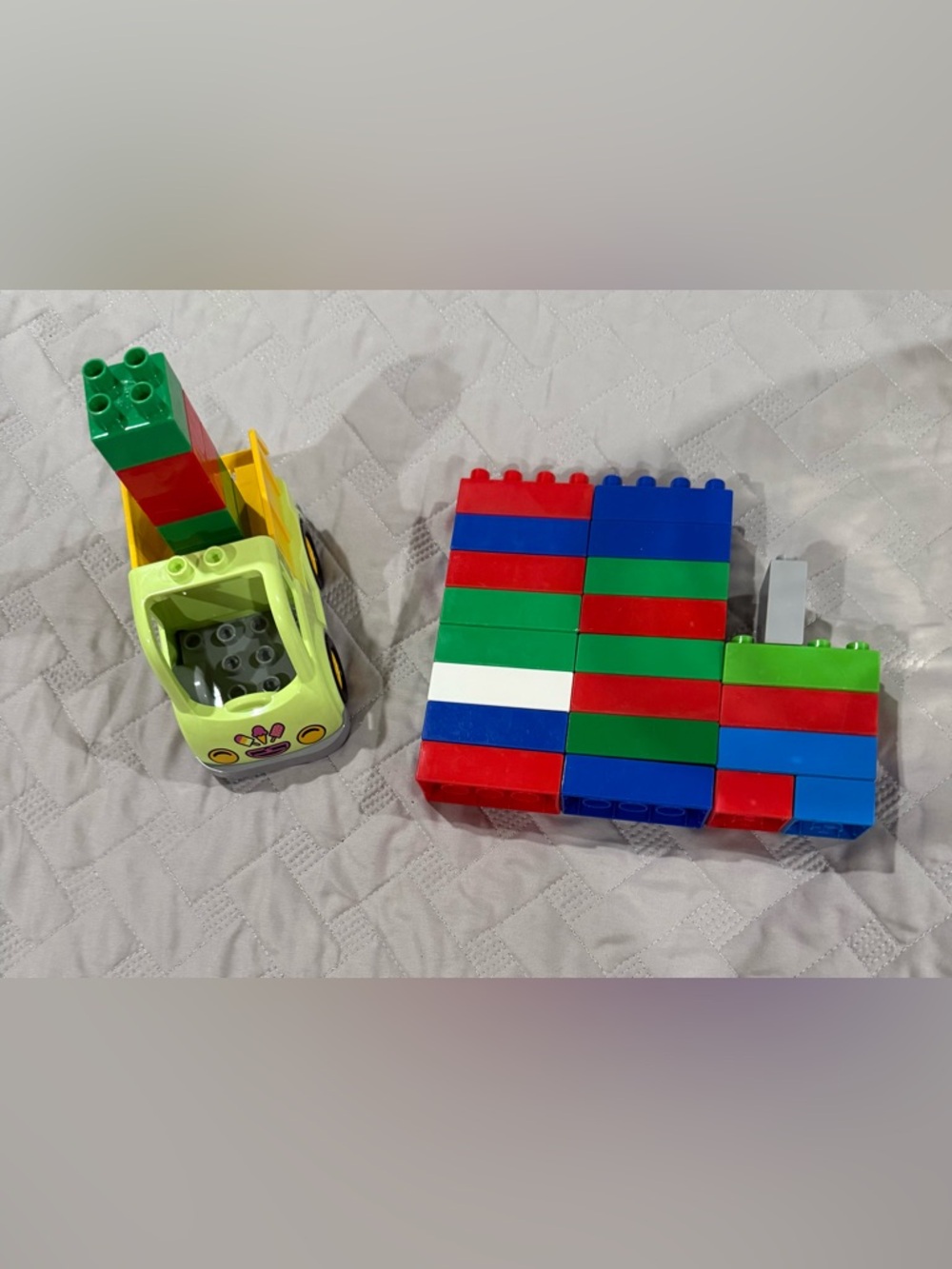 Lego Duplo Ice Cream Truck Van Vehicle Replacement Piece Part Green with Blocks